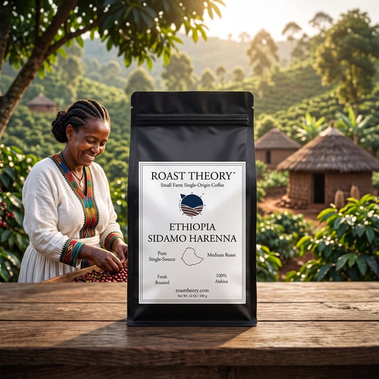 Ethiopian Sidamo Harenna 100% Single Origin Coffee Roast Theory