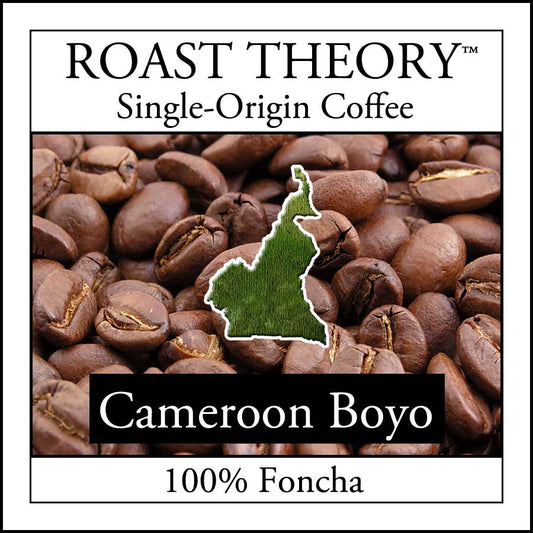You'll love Cameroon Boyo 100% Foncha Coffee by ROAST THEORY available in light roast, medium roast and dark roast as whole bean or fresh ground.