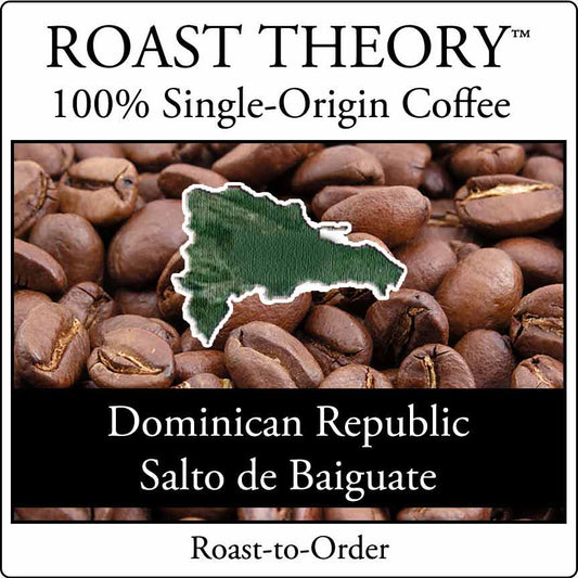 You'll love Dominican Republic Salto de Baiguate 100% Single-Origin Coffee by ROAST THEORY available in light roast, medium roast and dark roast as whole bean or fresh ground.