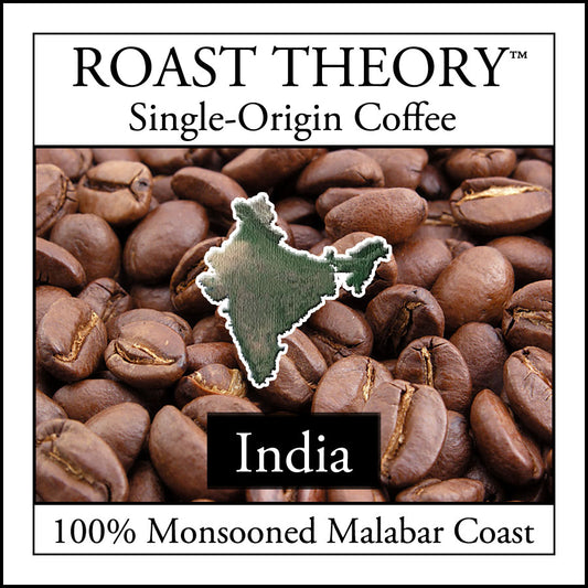 You'll love India Monsooned Malabar 100% Malabar Coast Coffee by ROAST THEORY available in light roast, medium roast and dark roast as whole bean or fresh ground.