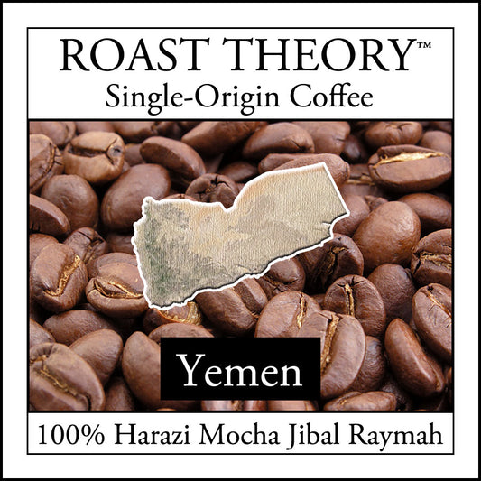 You'll love Yemen 100% Harazi Mocha Jibal Raymah Coffee by ROAST THEORY available in light roast, medium roast and dark roast as whole bean or fresh ground.